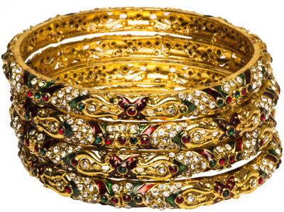 33% OFF on Joyas traditional Brass Bangle Set Pack of 4