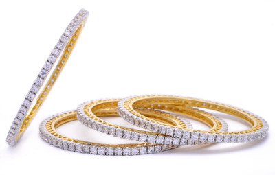 58% OFF on Hyderabad Jewels Alloy, Silver Bangle Set Pack of 4 58% OFF on Hyderabad Jewels Alloy, Silver Bangle Set Pack of 4