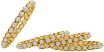 25% OFF on Pearls Cart Alloy Yellow Gold Plated Bangle Set Pack of 4 25% OFF on Pearls Cart Alloy Yellow Gold Plated Bangle Set Pack of 4