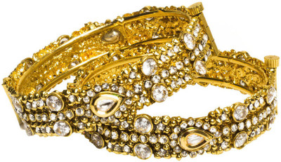 33% OFF on Joyas Traditional Brass Bangle Set Pack of 2