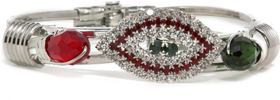 Bindhani Floral Alloy Cubic Zirconia 10K White Gold Plated Bracelet Bindhani Floral Alloy Cubic Zirconia 10K White Gold Plated Bracelet