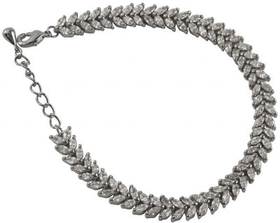 9% OFF on Siyora Brass Cubic Zirconia Rhodium Bracelet