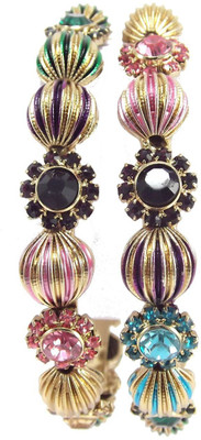 50% OFF on Aria Me728 Alloy Enamel Plated Bangle Set Pack of 2