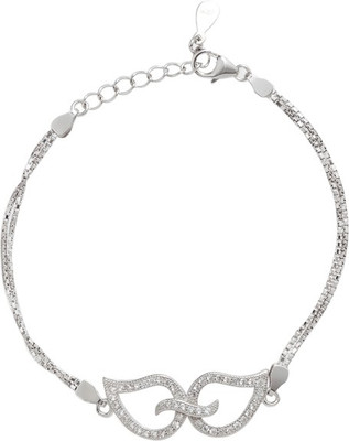30% OFF on GemLN India Leaf Duo Sterling Silver Rhodium Plating Bracelet