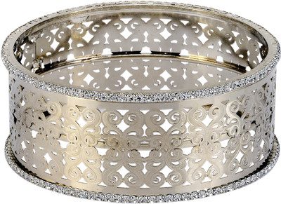 Aamoye Elegant Brass Rhodium Plated Bangle
