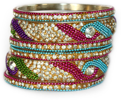 64% OFF on Glitters Traditional Metal Bangle Set Pack of 6