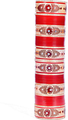 61% OFF on Absolute Shringaar Ethnic Acrylic Rhodium Plated Chudas Pack of 66