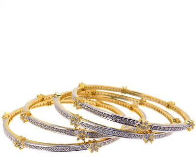 40% OFF on Aabhushan Jewels Fashion Alloy Cubic Zirconia Bangle Set Pack of 4 40% OFF on Aabhushan Jewels Fashion Alloy Cubic Zirconia Bangle Set Pack of 4