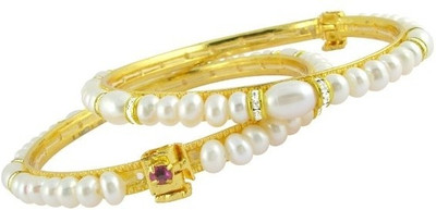 51% OFF on SJPearls Blg Alloy Pearl Bangle Set Pack of 2 51% OFF on SJPearls Blg Alloy Pearl Bangle Set Pack of 2