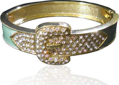 33% OFF on Shreewardhan Decor Incorporate A Little Extra Elegance Metal Crystal Yellow Gold Plated Bracelet