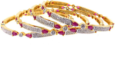 40% OFF on Aabhushan Jewels Fashion Alloy Cubic Zirconia Bangle Set Pack of 4 40% OFF on Aabhushan Jewels Fashion Alloy Cubic Zirconia Bangle Set Pack of 4
