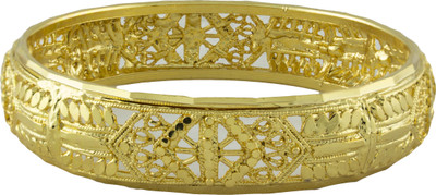 54% OFF on Tanya Fashion Jewelry Gold Color Floral Metal Bangle
