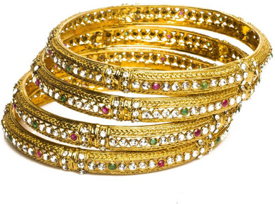 46% OFF on Joyas Designer Brass Bangle Set Pack of 4