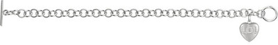 51% OFF on Love Bright Jewelry Sweet Heart Lol Sterling Silver Rhodium Plated Bracelet