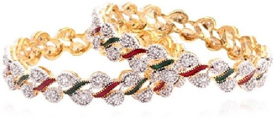 54% OFF on Moksh Jewels Alloy Bangle Set Pack of 2 54% OFF on Moksh Jewels Alloy Bangle Set Pack of 2