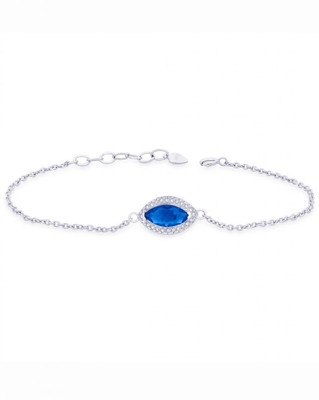 30% OFF on Taraash Blue Oval Sterling Silver Cubic Zirconia Bracelet 30% OFF on Taraash Blue Oval Sterling Silver Cubic Zirconia Bracelet