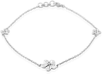 20% OFF on Velvetcase Diamond Accent Flower Bracelet Silver Diamond Bracelet