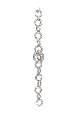 54% OFF on Ivory Tag Entwined Diamante Brass 14K White Gold Plated Bracelet