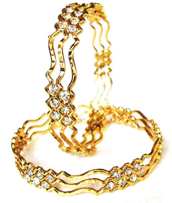 73% OFF on Arittra Glistering Gold Metal Bangle Set Pack of 2 73% OFF on Arittra Glistering Gold Metal Bangle Set Pack of 2