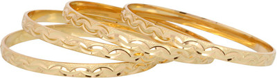 66% OFF on Vendee Fashion Adorable Design Brass Bangle Set Pack of 4
