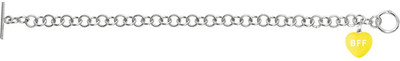 50% OFF on Love Bright Jewelry Sweet Heart Best Friend Forever Sterling Silver Enamel Plated Bracelet