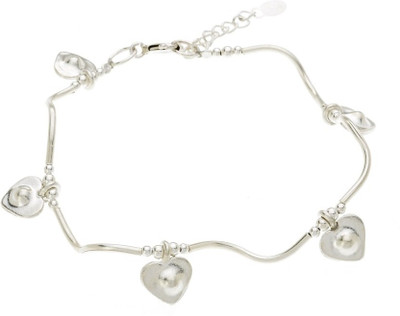 28% OFF on Exoctic Silver Anindita Silver Cubic Zirconia, Swarovski Crystal Rhodium Plated Bracelet