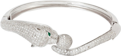 11% OFF on GemLN Sterling Silver Rhodium Plated Kada