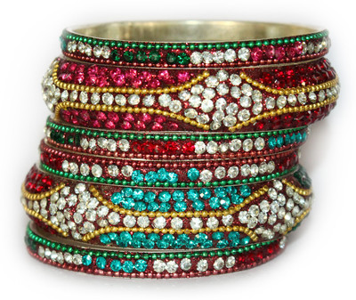64% OFF on Glitters Traditional Metal Bangle Set Pack of 6