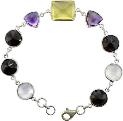 50% OFF on Arsh Crown Sky Dominion BR1346 Sterling Silver Quartz, Amethyst Sterling Silver Plated Bracelet