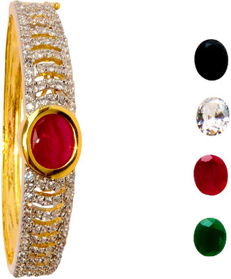 70% OFF on Camy 4 in 1 Changeable GEM AD Alloy, Metal Cubic Zirconia Bracelet