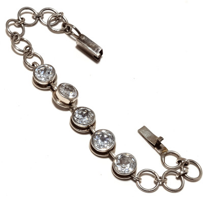 55% OFF on Nikhil Silver Arts Silver Cubic Zirconia Sterling Silver Plated Bracelet