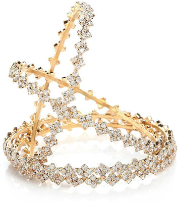 50% OFF on GoldNera Cluster Diamond Look Alloy 10K Rose Gold Plated Bangle Set Pack of 4 50% OFF on GoldNera Cluster Diamond Look Alloy 10K Rose Gold Plated Bangle Set Pack of 4