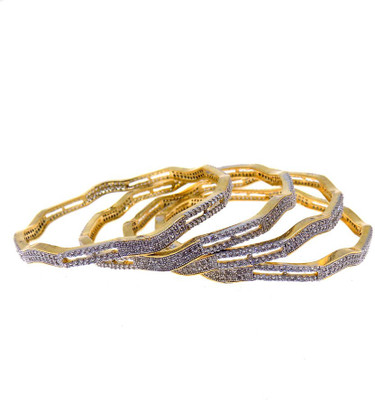 40% OFF on Aabhushan Jewels Fashion Alloy Cubic Zirconia Bangle Set Pack of 4