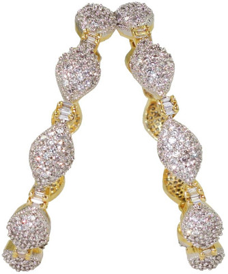 57% OFF on Anjan Fashionable Alloy Zircon 18K Yellow Gold Plated Bangle Set Pack of 2 57% OFF on Anjan Fashionable Alloy Zircon 18K Yellow Gold Plated Bangle Set Pack of 2