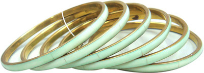 7% OFF on Decor Tattva Inc. Contemporary Style Brass Brass Plated Bangle Set Pack of 6