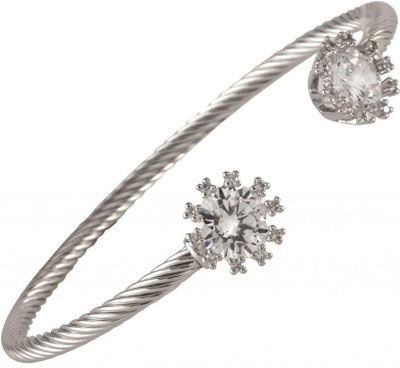 2% OFF on Siyora Brass Cubic Zirconia Rhodium Kada 2% OFF on Siyora Brass Cubic Zirconia Rhodium Kada