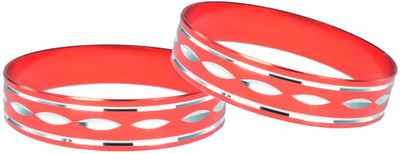 20% OFF on Antiformal Red Tonight Wears Smile Brass, Metal Bangle Set Pack of 2
