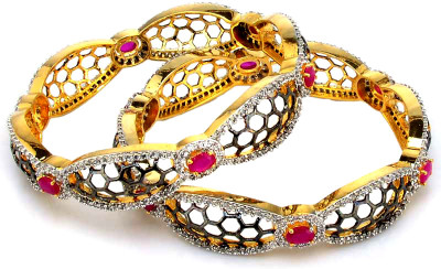 Gehnashop Brass Bangle Set Pack of 2 Gehnashop Brass Bangle Set Pack of 2