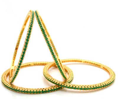 40% OFF on Sagun Stylish Brass Rhodium Plated Bangle Pack of 4