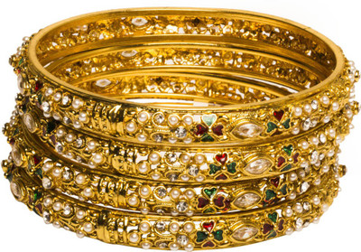33% OFF on Joyas Trendy Look Brass Bangle Set Pack of 4