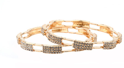 59% OFF on Utsokt Mix Alloy Yellow Gold Plated Bangle Set 59% OFF on Utsokt Mix Alloy Yellow Gold Plated Bangle Set