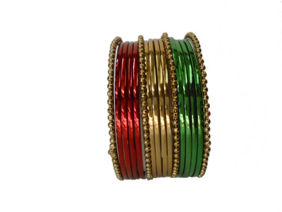 12% OFF on MY Design Bridal chudas Alloy Yellow Gold Plated Bangle Set Pack of 16 12% OFF on MY Design Bridal chudas Alloy Yellow Gold Plated Bangle Set Pack of 16