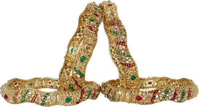 41% OFF on Anjan Appealing Traditional Golden Alloy Bangle Set Pack of 4