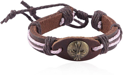 58% OFF on Jewelizer Faux Leather Bracelet