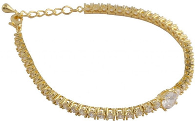 14% OFF on Siyora Brass Cubic Zirconia Yellow Gold Bracelet 14% OFF on Siyora Brass Cubic Zirconia Yellow Gold Bracelet