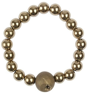 Ivory Tag Gold Hematite Cerne Brass Brass Plated Bracelet Ivory Tag Gold Hematite Cerne Brass Brass Plated Bracelet
