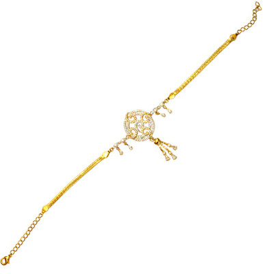 Women Trendz Golden Polish Traditional With A.D. Brass Bracelet Women Trendz Golden Polish Traditional With A.D. Brass Bracelet