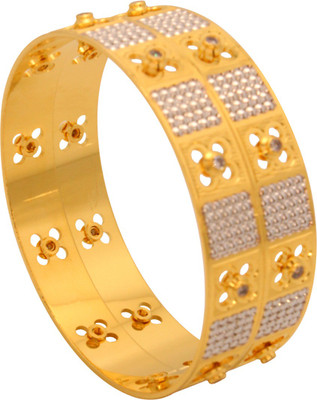 60% OFF on Vendee Fashion Awesome Designer Brass Bangle Set Pack of 2