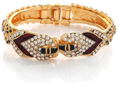 65% OFF on Ratnakar Diamond With Peacock Alloy Yellow Gold Plated Bracelet