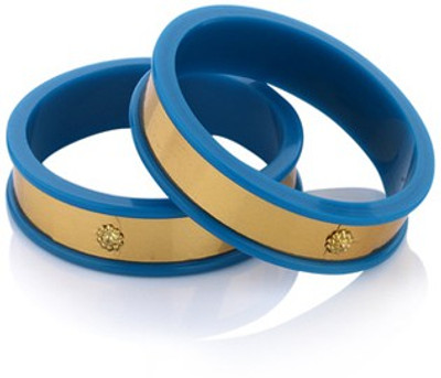 65% OFF on Ratnkar Blue Acrylic Acrylic Yellow Gold Plated Bangle Set Pack of 2 65% OFF on Ratnkar Blue Acrylic Acrylic Yellow Gold Plated Bangle Set Pack of 2